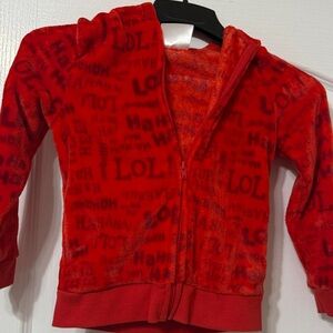 Sesame Street Red Kids Hoodie with Fun Text
